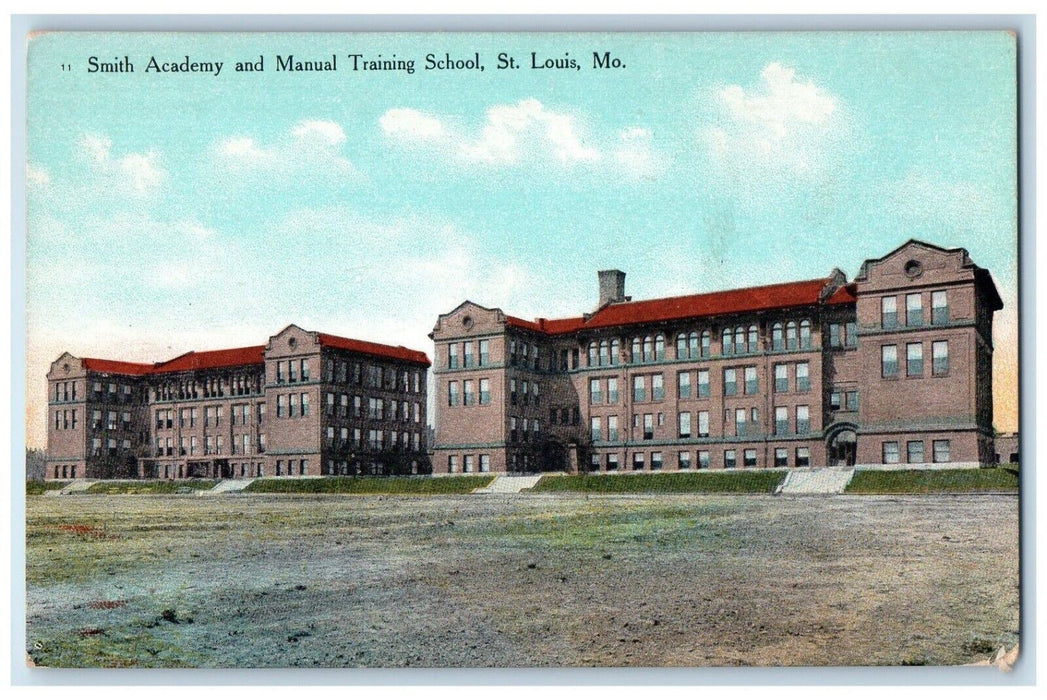 c1910 Smith Academy Manual Training School Exterior St. Louis Missouri Postcard