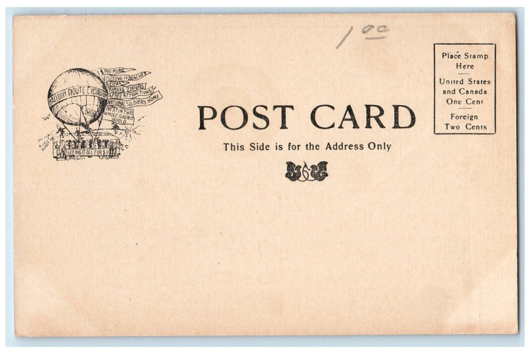 c1905 One Scenes Denver Rio Grande Railroad Ticket Office Los Angeles Postcard