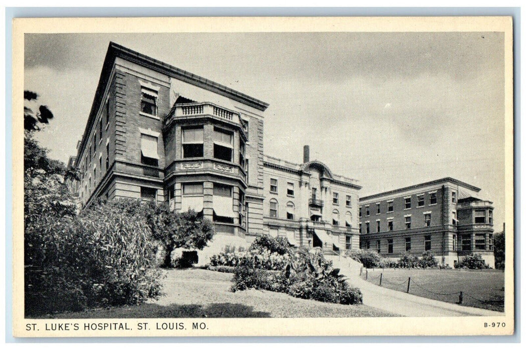 c1910 St Luke's Hospital Building St Louis Missouri MO Vintage Antique Postcard