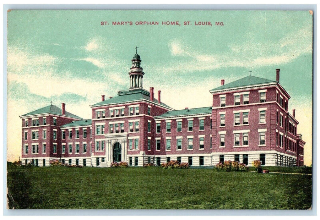 c1910 Exterior View St Mary Orphan Home Building St Louis Missouri MO Postcard