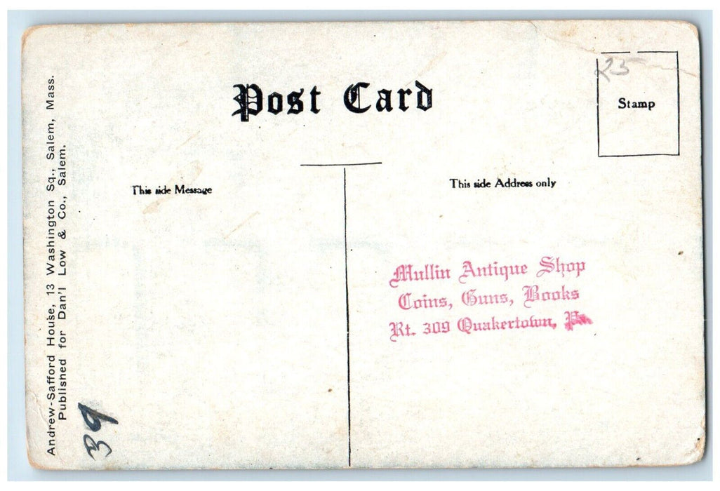 c1910 Andrew Safford House Washington Front Door Salem Massachusetts MA Postcard