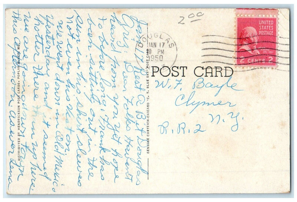 1950 City Light Water Works Bathing Center Poplar Bluff Missouri Posted Postcard