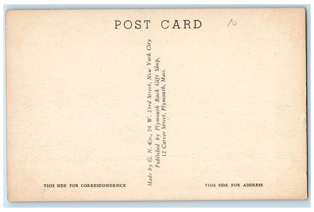 c1940 Statue Chief Massaoit Friend Pilgrims Sculpture Massachusetts MA Postcard