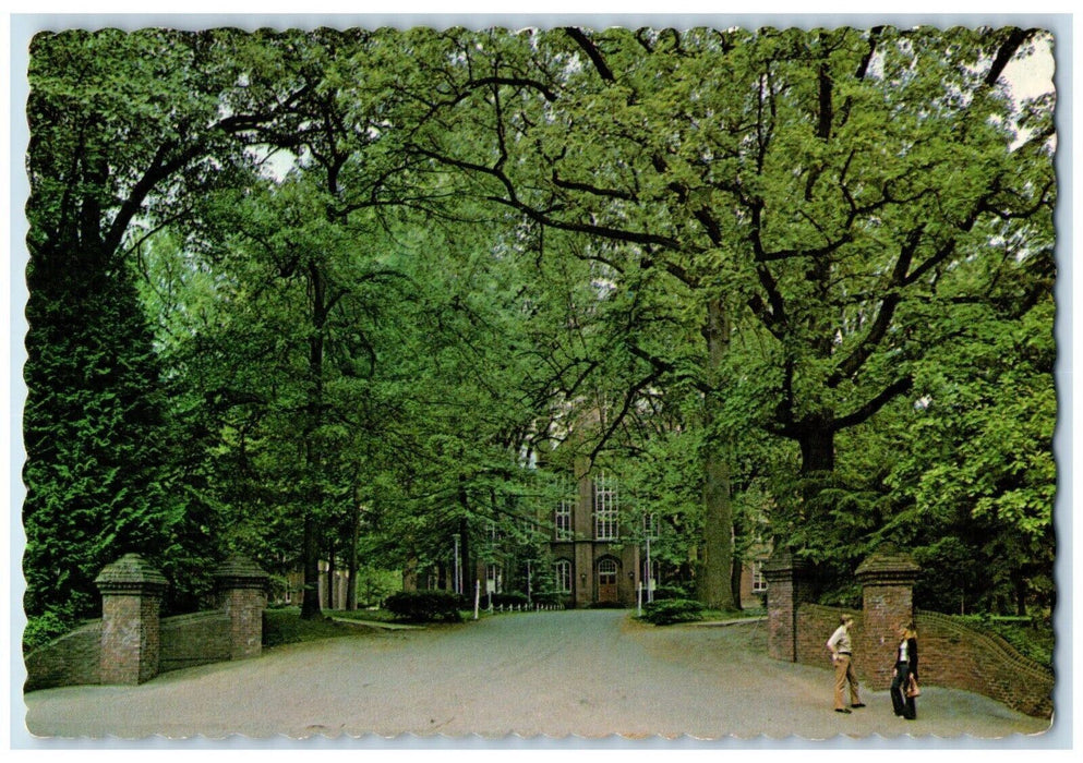 1981 Main Entrance Franklin Marshall College Lancaster Pennsylvania PA Postcard