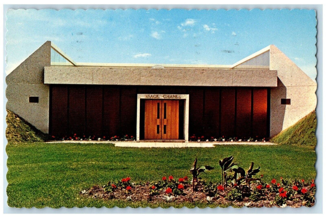 1971 Peace Chapel Sunken Garden International Peace Garden North Dakota Postcard