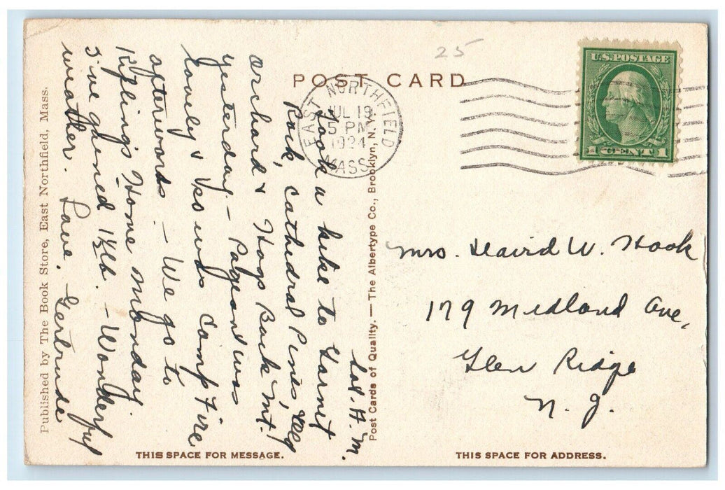 1924 Connecticut Valley Field Exterior East Northfield Massachusetts MA Postcard