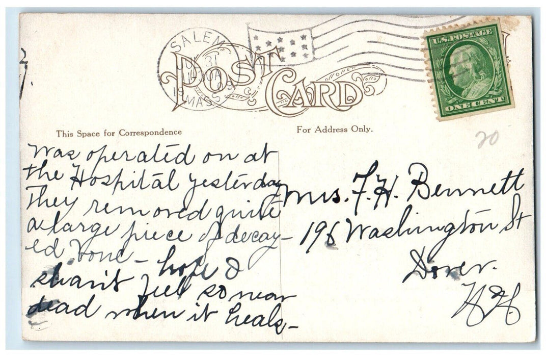 1909 Entrance President Taft's Summer Home Road Beverly Massachusetts Postcard