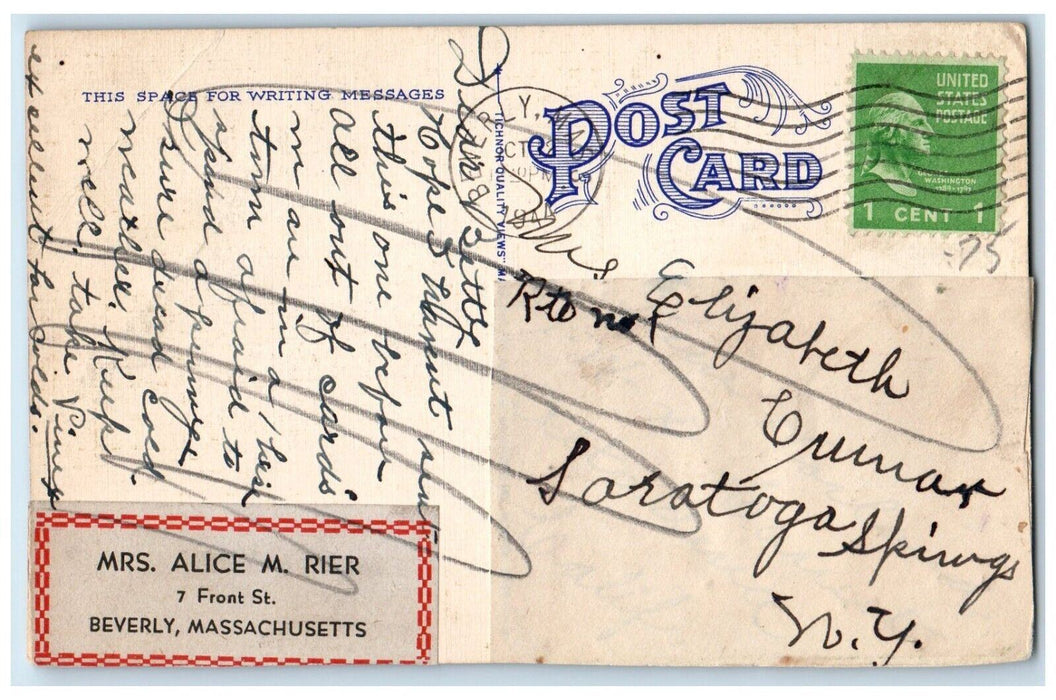 1944 Beverly Cove Light House Exterior Building Beverly Massachusetts Postcard
