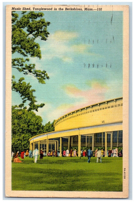 1951 Music Shed Tanglewood Exterior Building Berkshires Massachusetts Postcard
