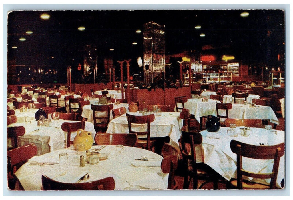1950 Mike Lyman's Flight Deck Restaurant Los Angeles Airport California Postcard