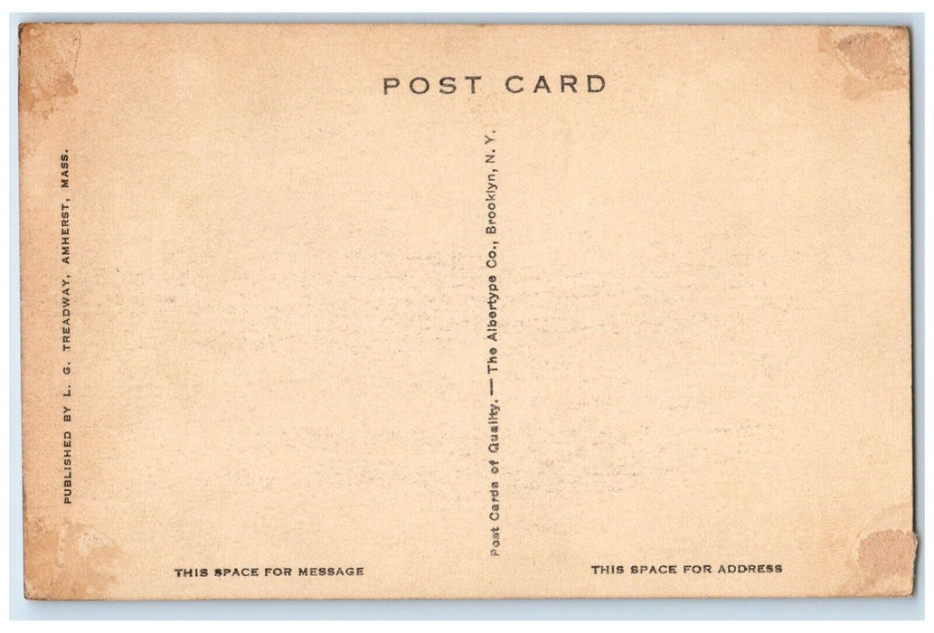 c1940 North Entrance Front Lord Jeffrey Exterior Amherst Massachusetts Postcard