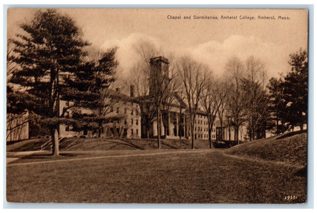 c1910 Chapel Dormitories Amherst College Exterior Amherst Massachusetts Postcard