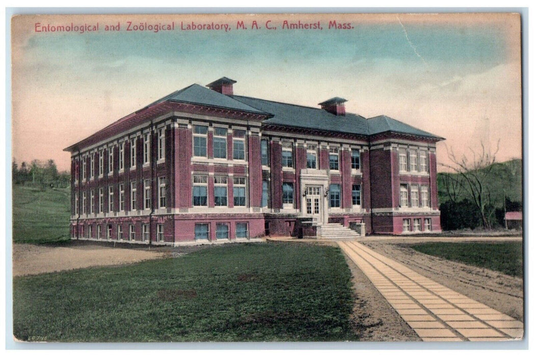 c1910 Entomological Zoological Laboratory M.A.C. Amherst Massachusetts Postcard