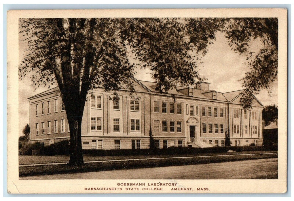 1938 Goesmann Laboratory State College Exterior Amherst Massachusetts Postcard
