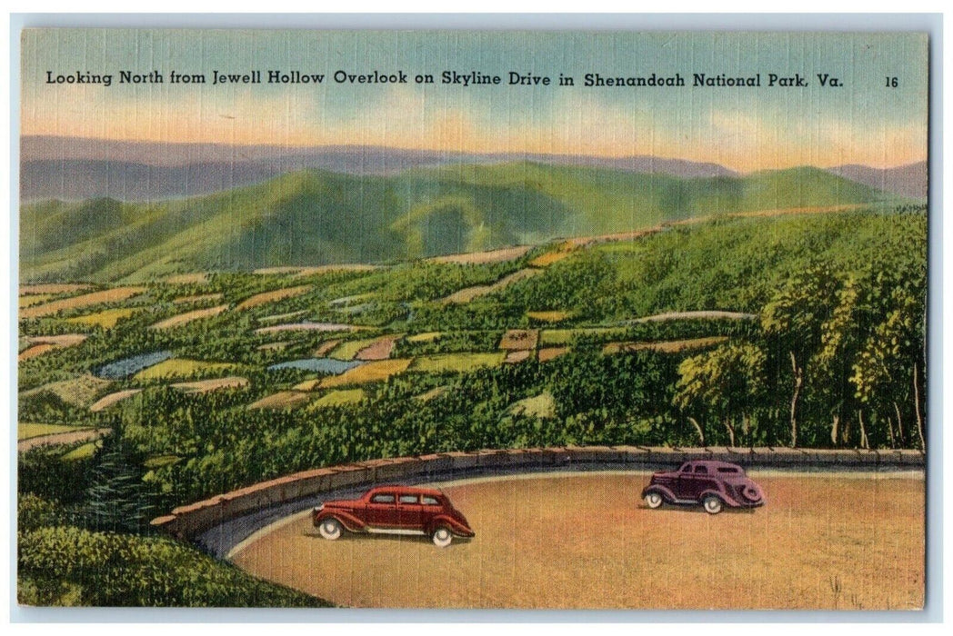 c1940 Jewel Hollow Skyline Drive Shenandoah National Park Virginia VA Postcard