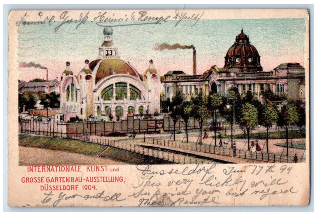 1904 Grosse Gartenbau Ausstellung Dusseldorf Germany Posted Postcard
