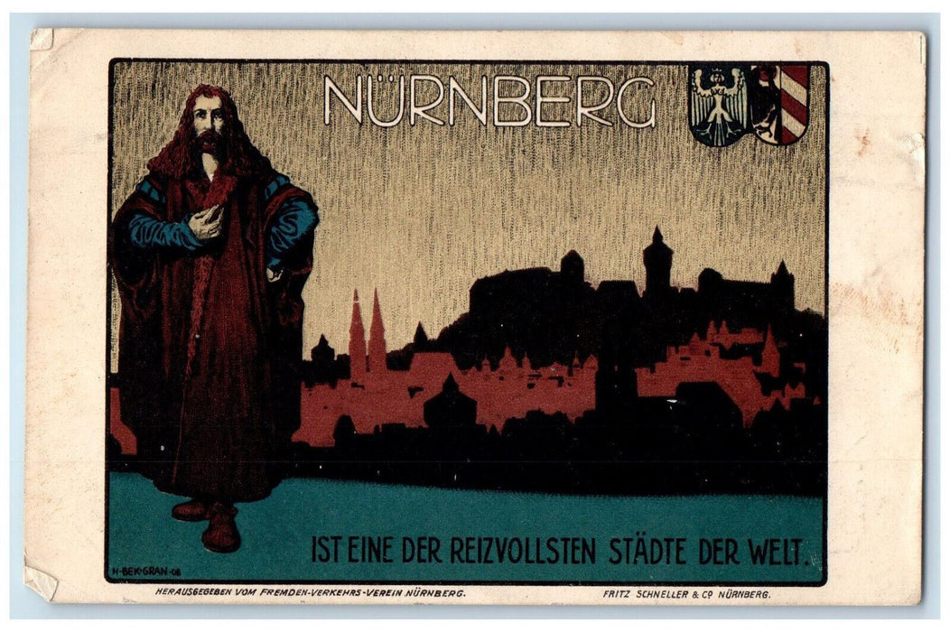 1914 Is One Of The Most Charming Cities In The World Nuremberg Germany Postcard