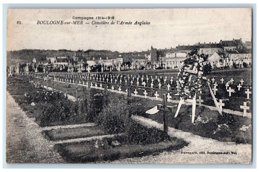 c1910 Boulogne-Sur-Mer English Army Cemetery France Unposted Postcard