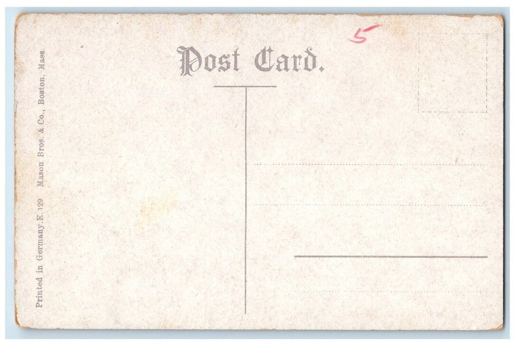 1910 River Front Toll Bridge Sailboat Dock Springfield Massachusetts MA Postcard