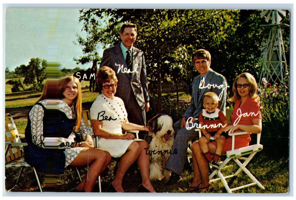 1960 Neal Smith Family Des Moines IA US Senate Political Advertising Postcard