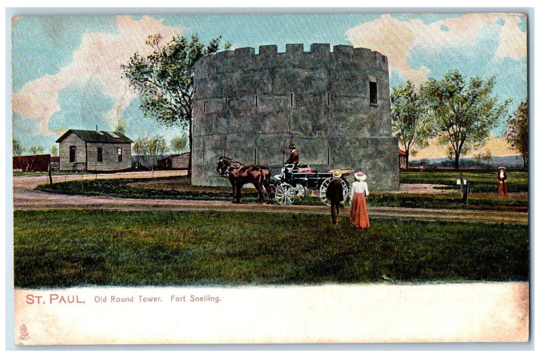 1910 St. Paul Old Round Tower Fort Snelling Luray Virginia VA Tuck's Postcard