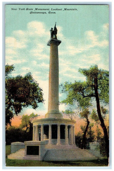 1911 New York State Monument Lookout Mountain Chattanooga Tennessee TN Postcard