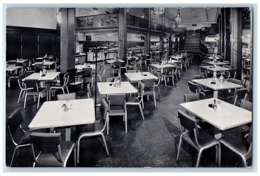 1956 Harding's Cafeteria Restaurant Dining Chicago Illinois IL Vintage Postcard