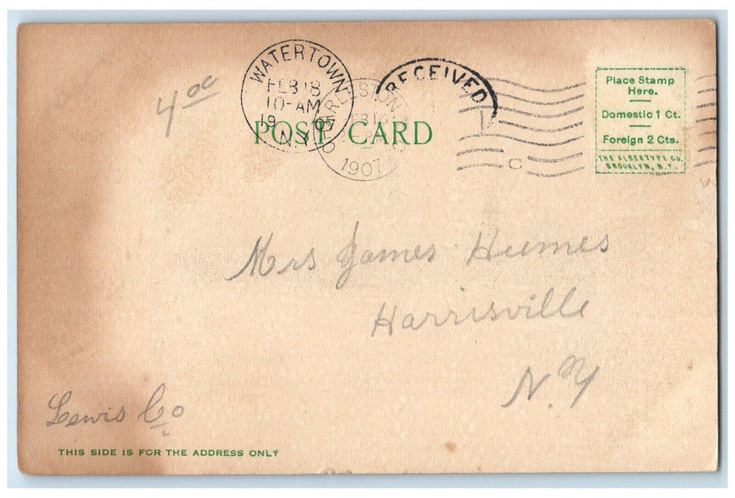 c1907 Clyde Steamship General Offices Huron North Broadway New York NY Postcard
