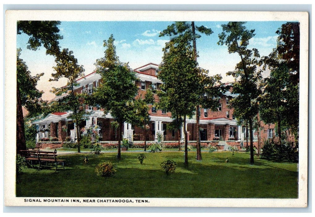 Signal Mountain Inn Garden Patio Scene Near Chattanooga Tennessee TN Postcard
