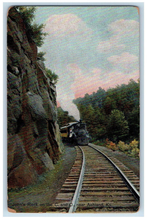 John's Rock On The C. And O., Train Railroad Near Ashland Kentucky KY  Postcard