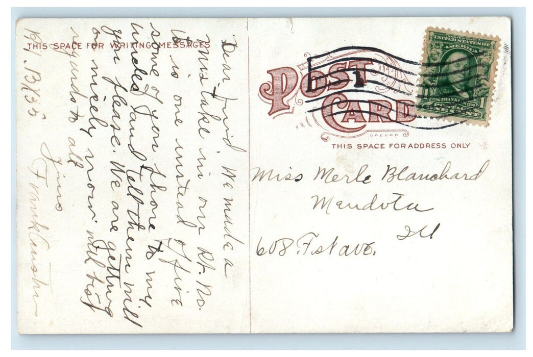 c1910's Atchison Topeka And Santa Fe R. R. Depot Shawnee Oklahoma OK Postcard