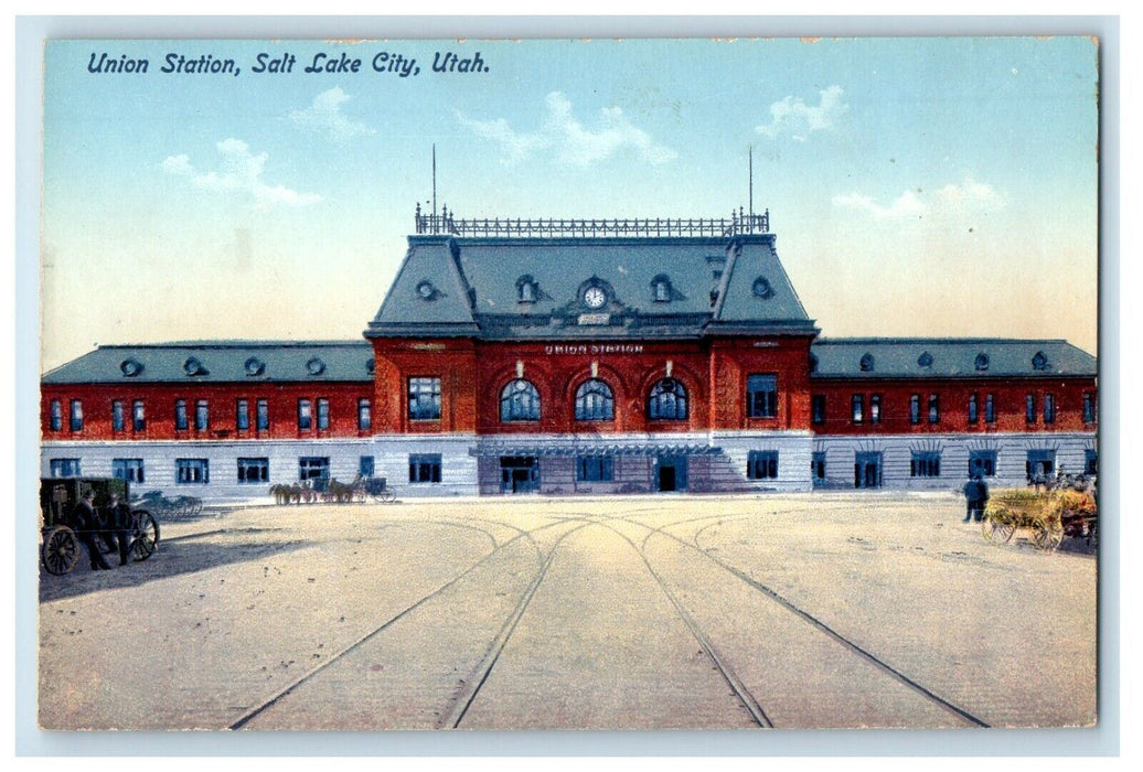 c1910's Union Station Depot Salt Lake City Utah UT Unposted Antique Postcard