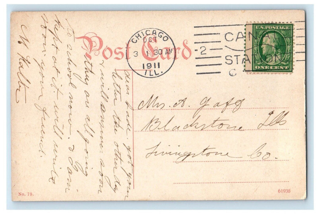 1911 Union Depot South Canal And Adams Sts. Chicago Illinois IL Antique Postcard