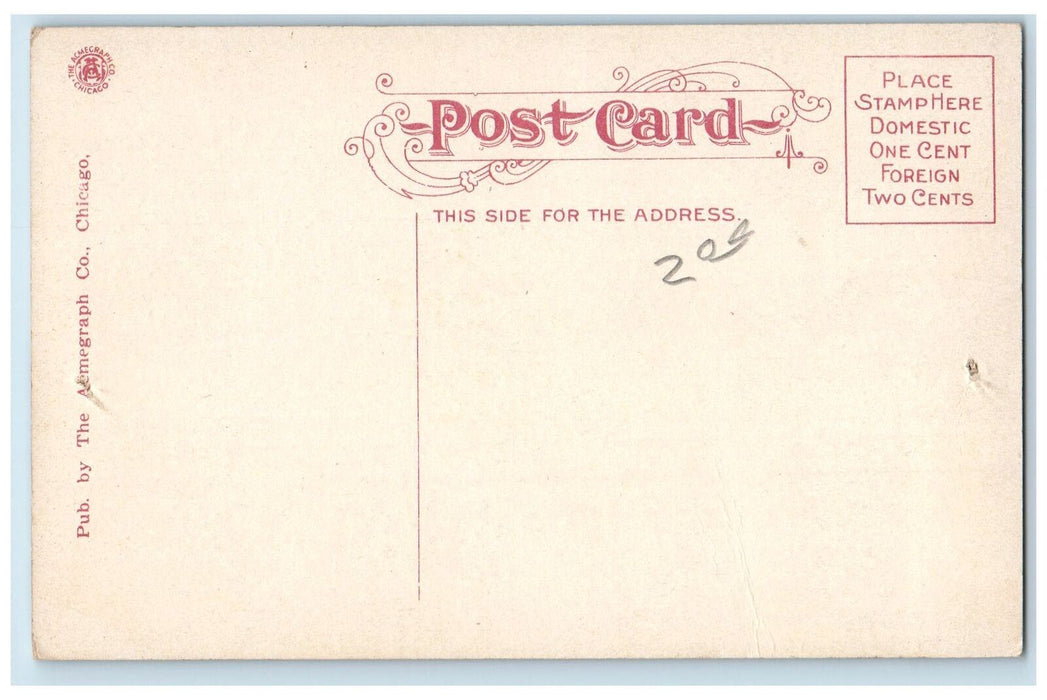 c1950 High School Campus Building Facade Flag Tree Fort Madison Iowa IA Postcard