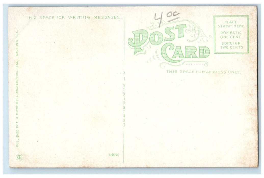Looking North On Market Street Shops Stores Chattanooga Tennessee TN Postcard