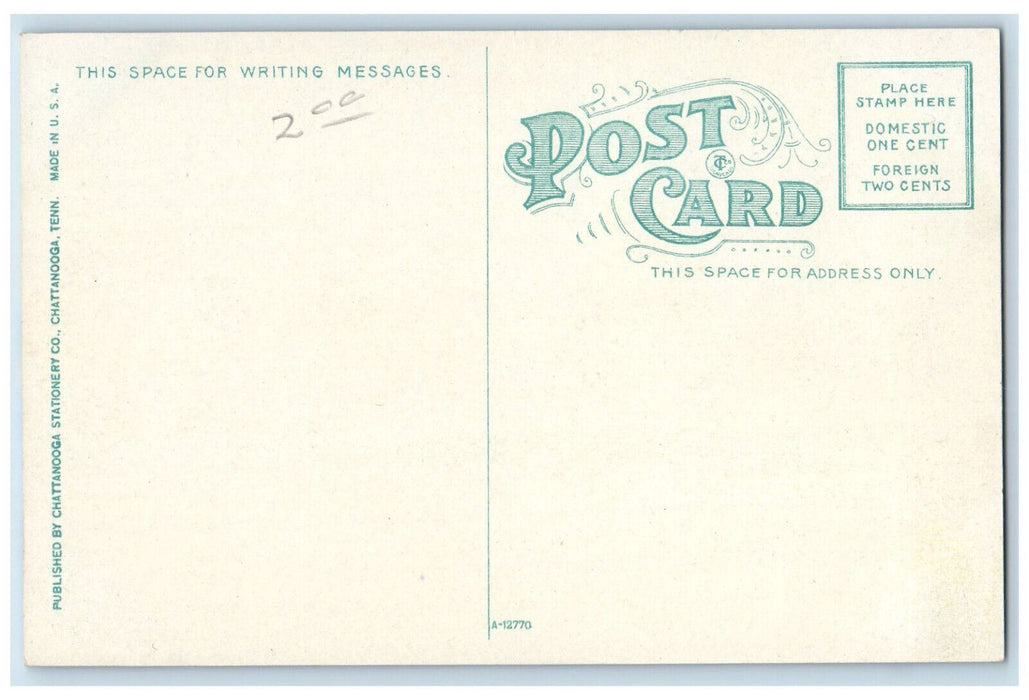 Boynton Park Top Of Cameron Hill Cannon Scene Chattanooga Tennessee TN Postcard