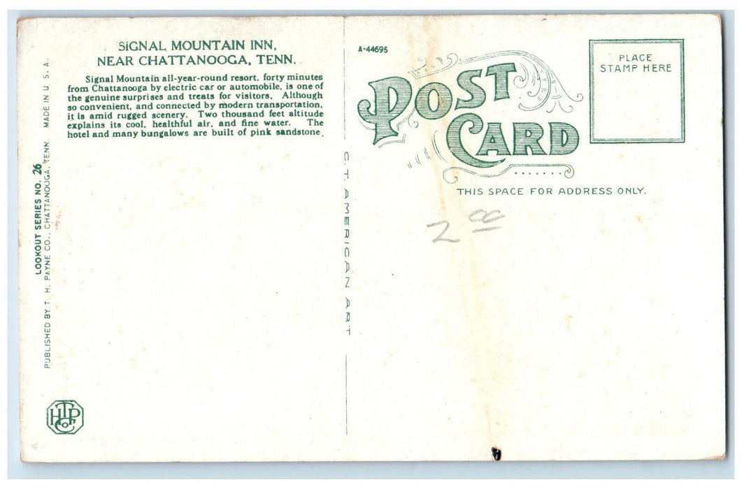 Entrance To Signal Mountain Inn Near Chattanooga Tennessee TN Vintage Postcard