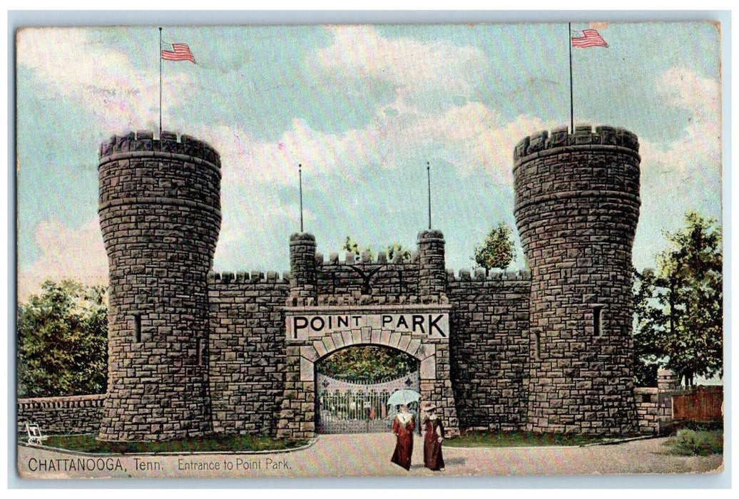 1908 Entrance To Point Park Chattanooga Tennessee TN Tuck's Antique Postcard
