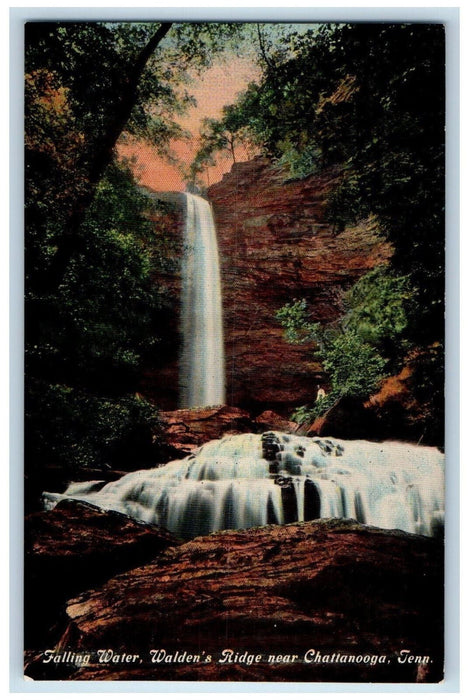 View Of Falling Water Walden's Ridge Near Chattanooga Tennessee TN Postcard