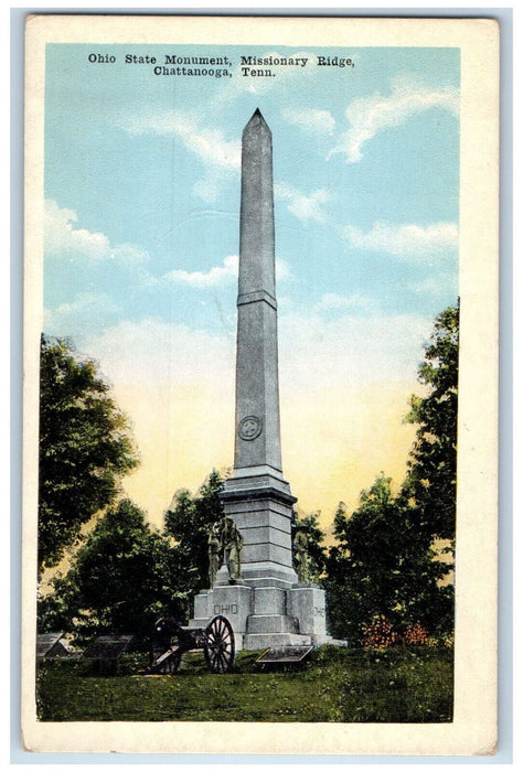 View Of Ohio State Monument Missionary Ridge Chattanooga Tennessee TN Postcard