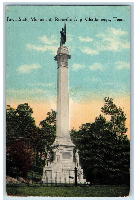 Iowa State Monument Statue Rossville Gap Chattanooga Tennessee TN Postcard