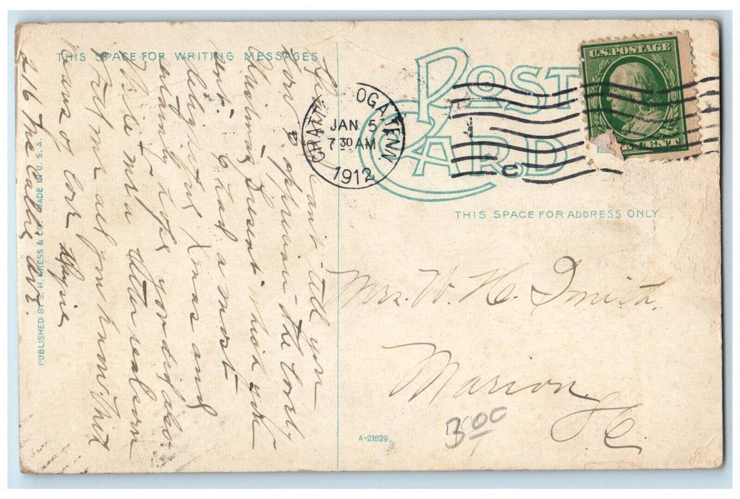 1912 Hamilton National Bank Building Chattanooga Tennessee TN Antique Postcard