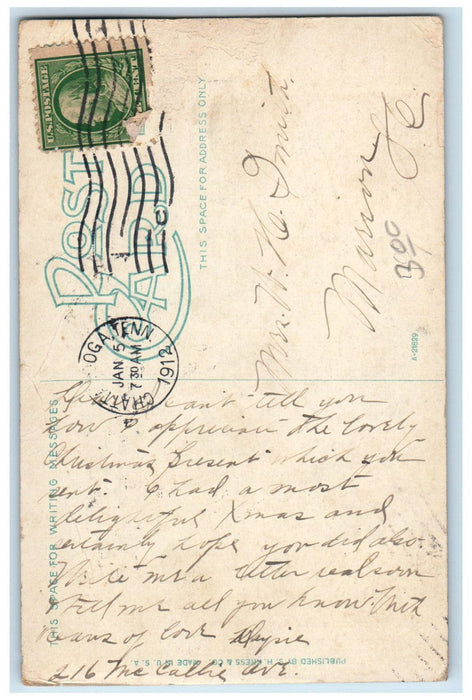 1912 Hamilton National Bank Building Chattanooga Tennessee TN Antique Postcard