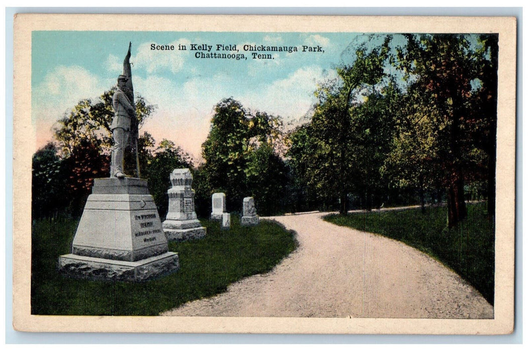 Scene In Kelly Field Chickamauga Park Chattanooga Tennessee TN Antique Postcard