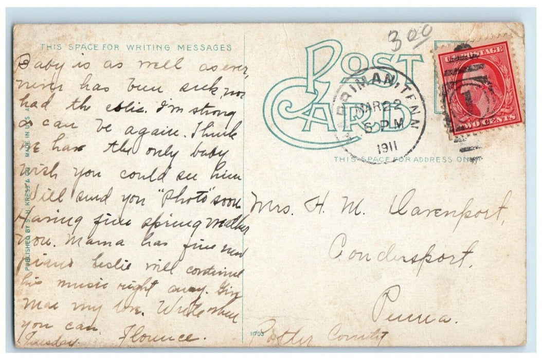 1911 The James Building Exterior Scene Chattanooga Tennessee TN Antique Postcard