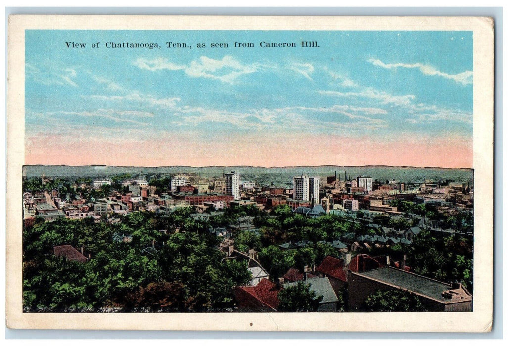 Bird's Eye View Of Chattanooga Tennessee TN, As Seen From Cameron Hill Postcard