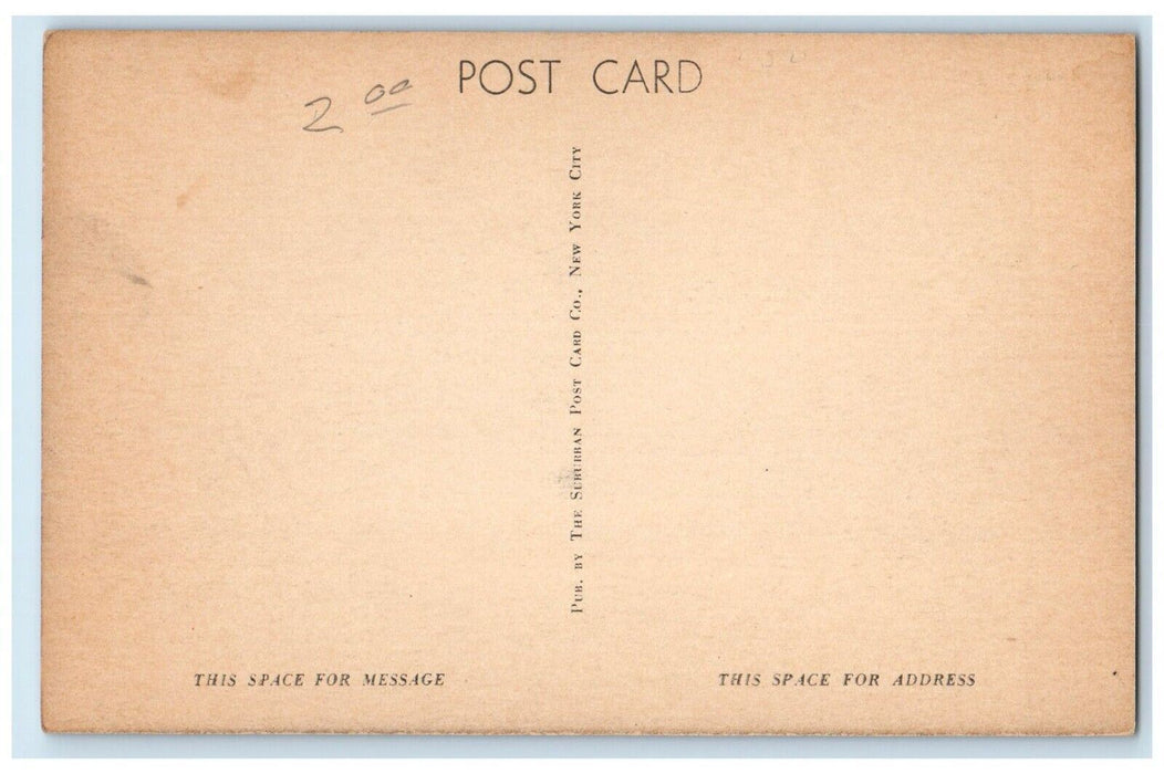c1940 Interior Laura Jacobsen Cafe Colonial Towers Miami Florida FL Postcard