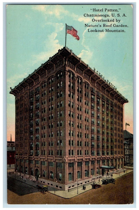 Hotel Patten Overlooked By Nature Roof Garden Chattanooga Tennessee TN Postcard