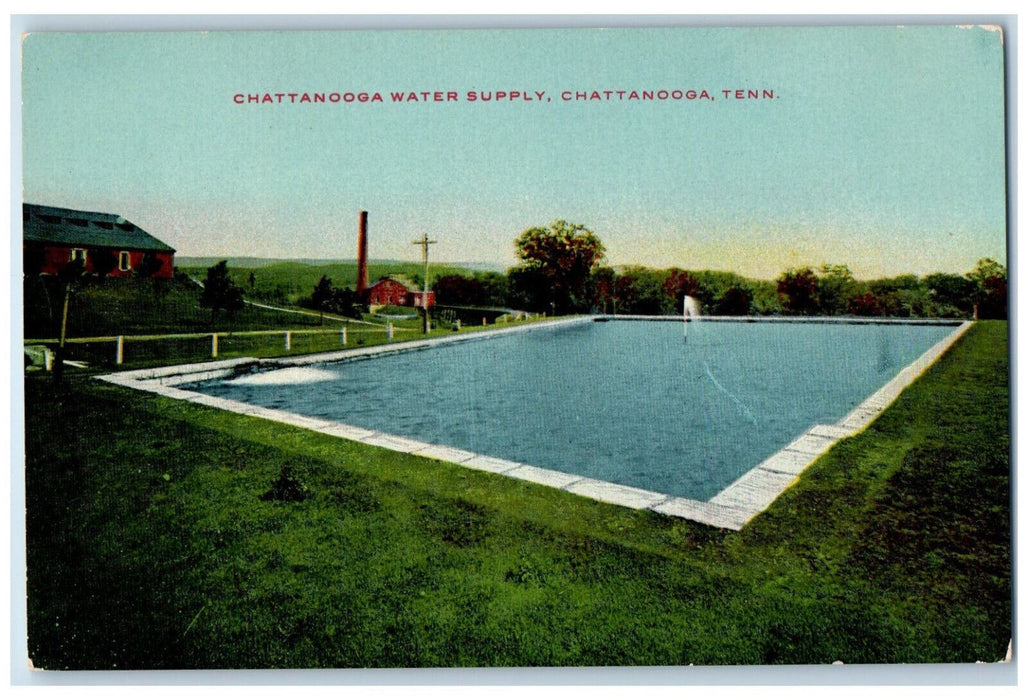 View Of Chattanooga Water Supply, Chattanooga Tennessee TN Antique Postcard