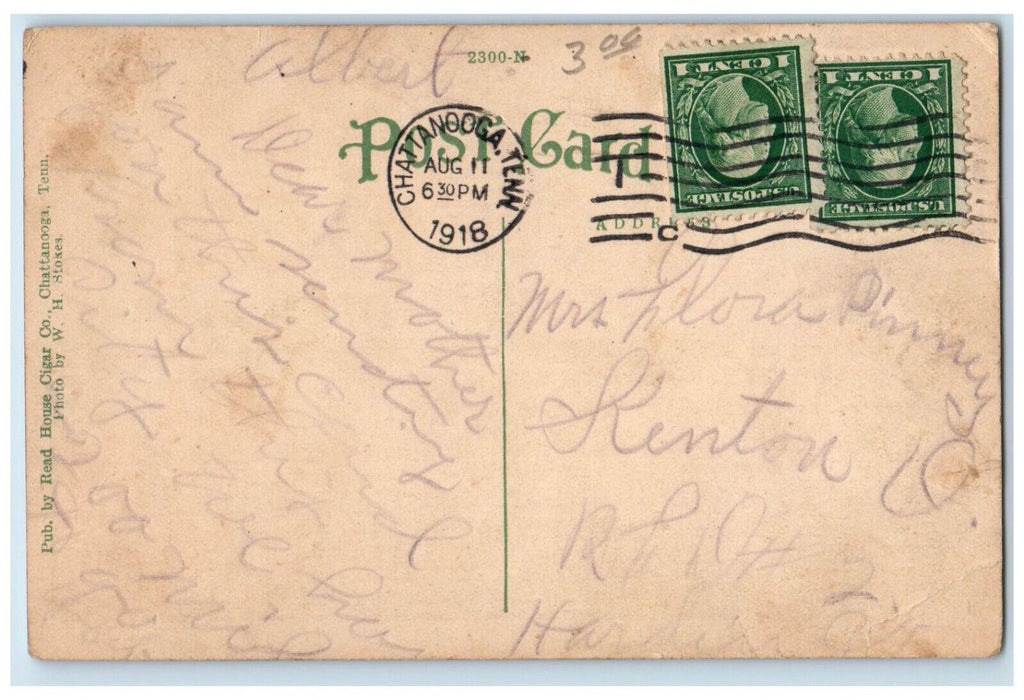 1918 James Point Signal Mountain Chattanooga Tennessee TN Antique Postcard